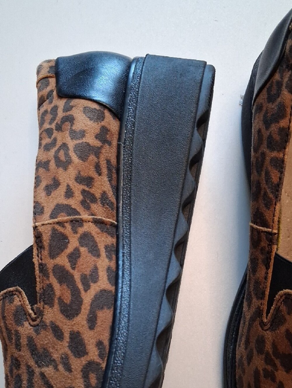 Clarks Leopard-Print Slip-On Flats in Brown and Black - Picture 5 of 8